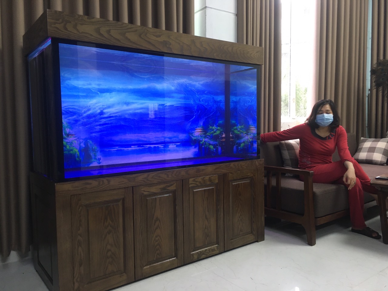 Thiết kế bể cá cho nhà chị Nhài Số 6 Ngõ 37 Nguyễn Thị Định